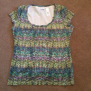 Liz & Co Short Sleeve Blouse